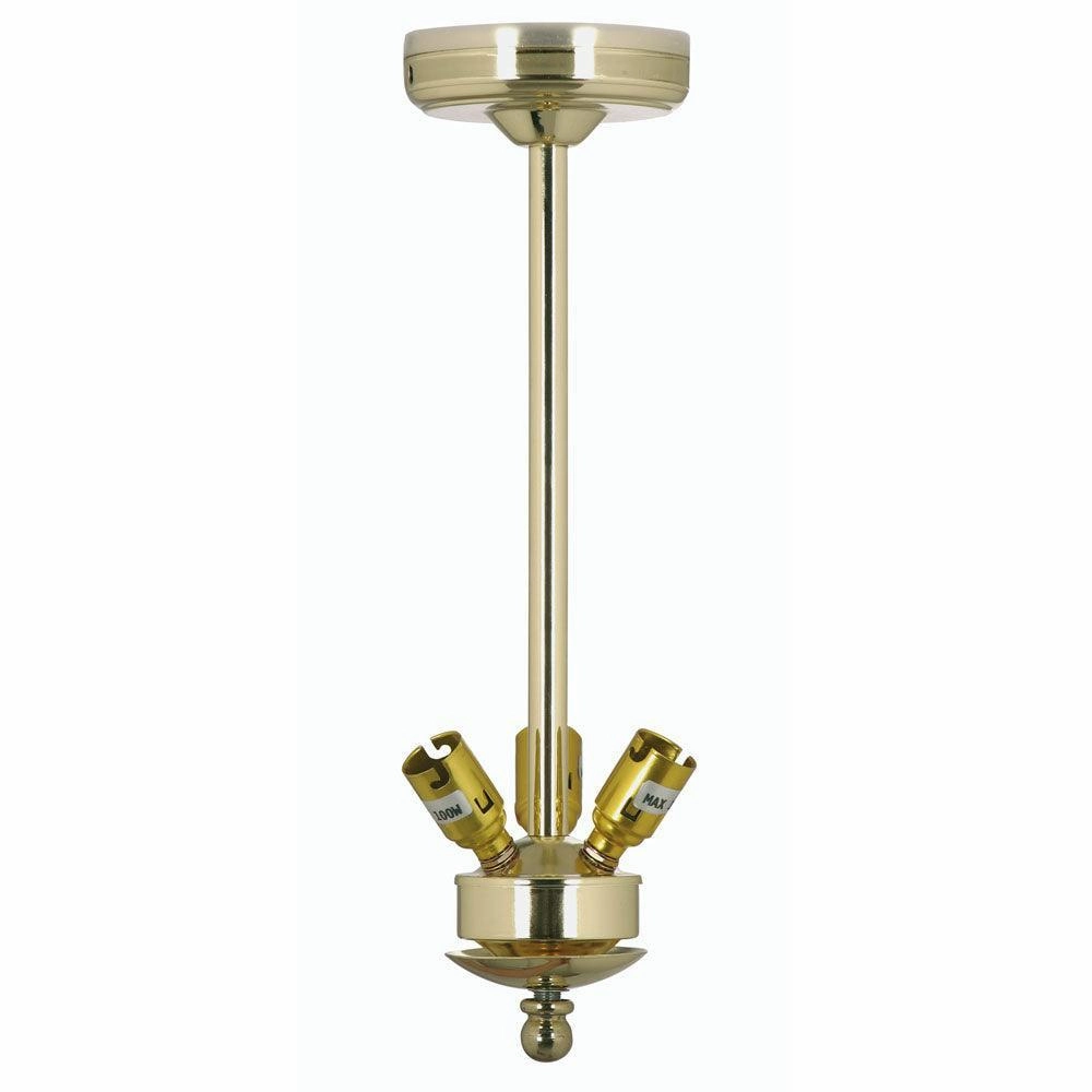 14 Inch Drop Suspension Polished Brass 3 Light Fitting modern ceiling lamp