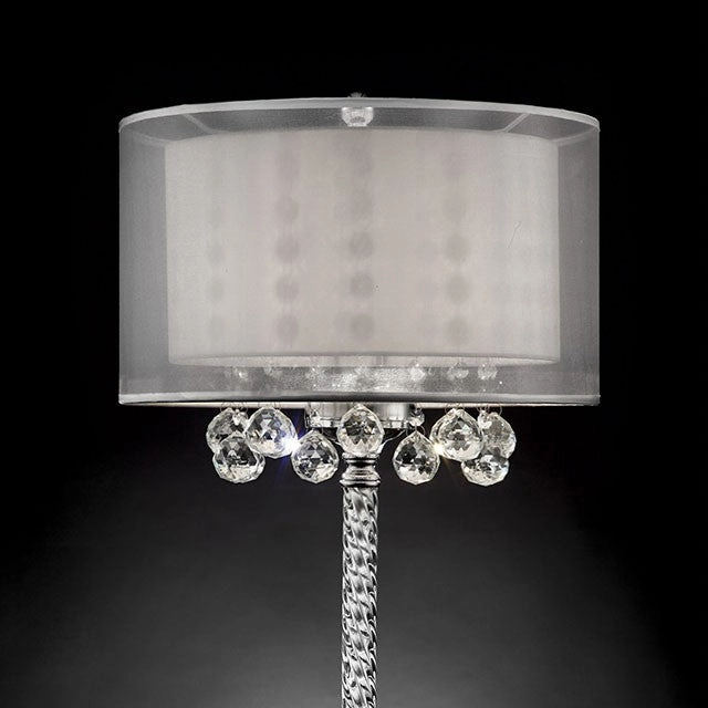 30"H Table Lamp, Hanging Crystal mini decorative bulb