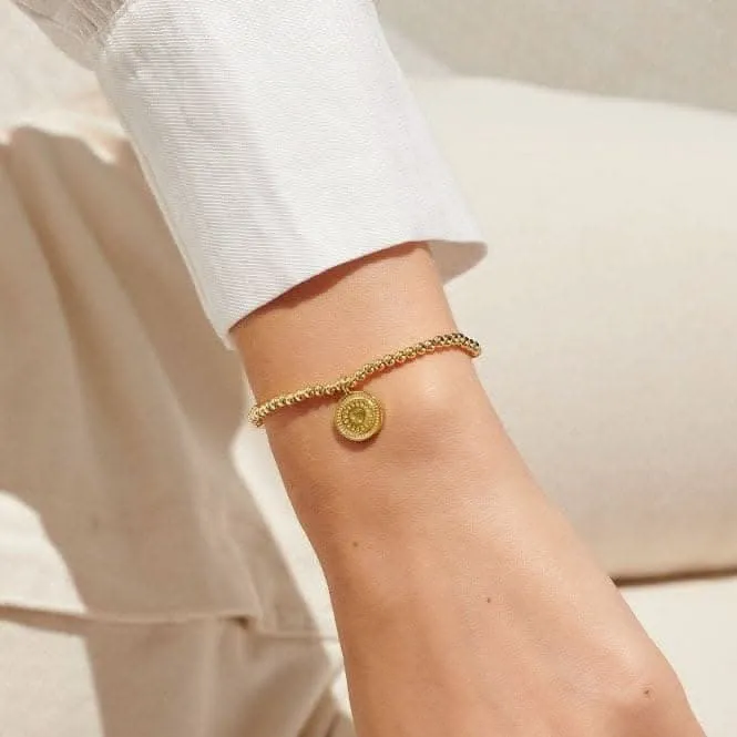 A Little 40th Birthday Gold Plated 17.5cm Stretch Bracelet 6990 Joma Jewellery