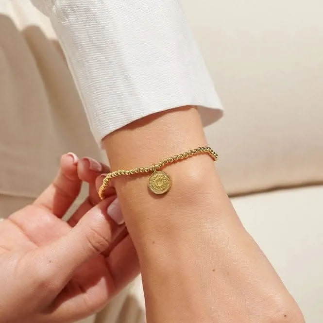 A Little 50th Birthday Gold Plated 17.5cm Stretch Bracelet 6991 Joma Jewellery