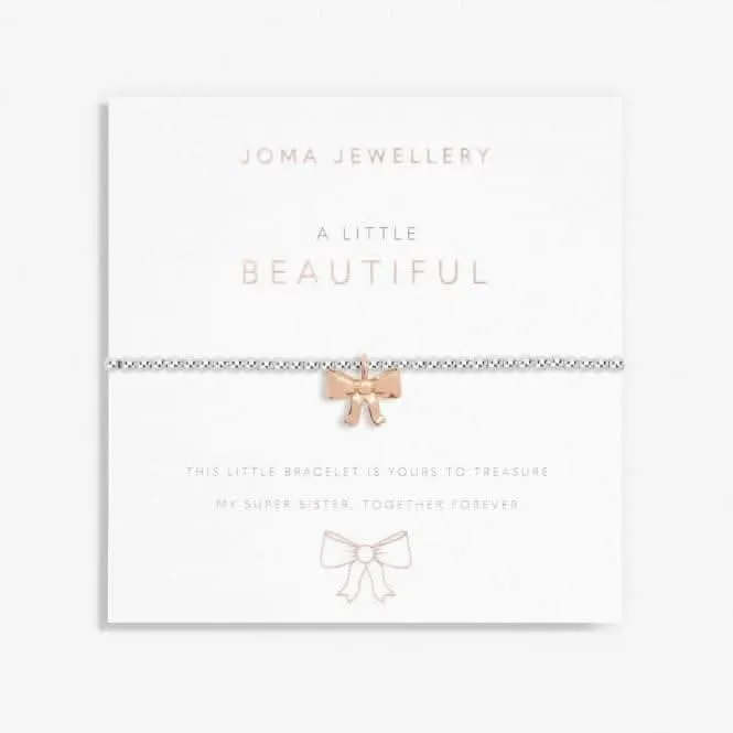 A Little Beautiful Silver Rose Gold Plated 15.5cm Bracelet C722 Joma Jewellery
