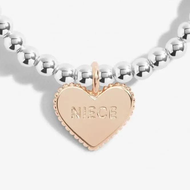 A Little Fabulous Niece Silver Rose Gold Plated 15.5cm Bracelet C716 Joma Jewellery