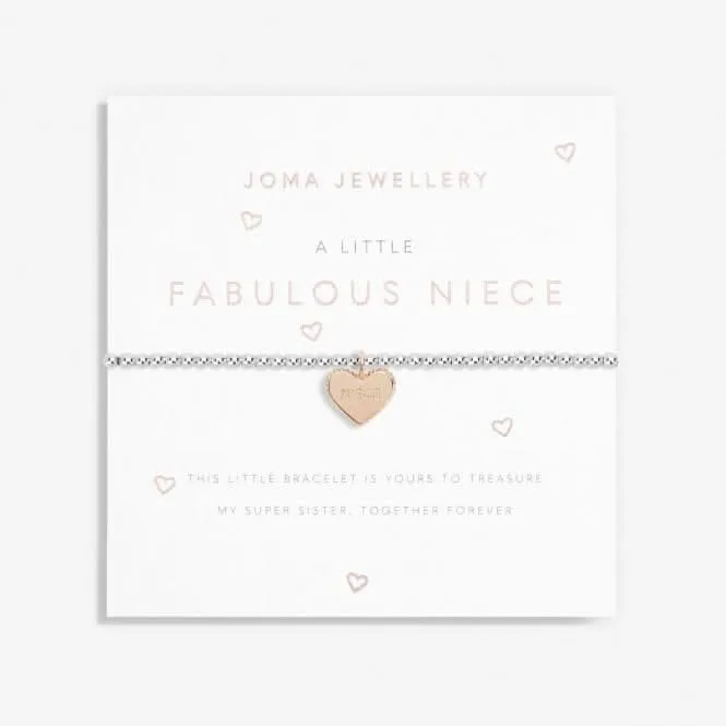 A Little Fabulous Niece Silver Rose Gold Plated 15.5cm Bracelet C716 Joma Jewellery