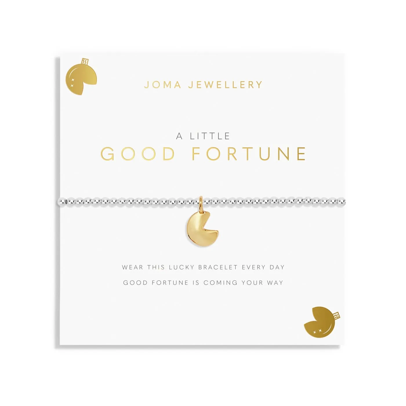 A Little Good Fortune Silver Gold Plated Bracelet 7396 Joma Jewellery