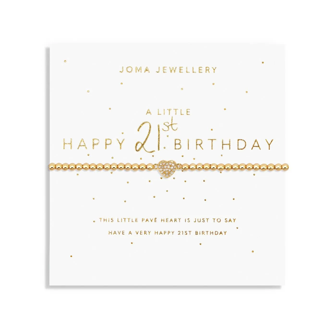 A Little Happy 21st Gold Plated Bracelet 7581 Joma Jewellery