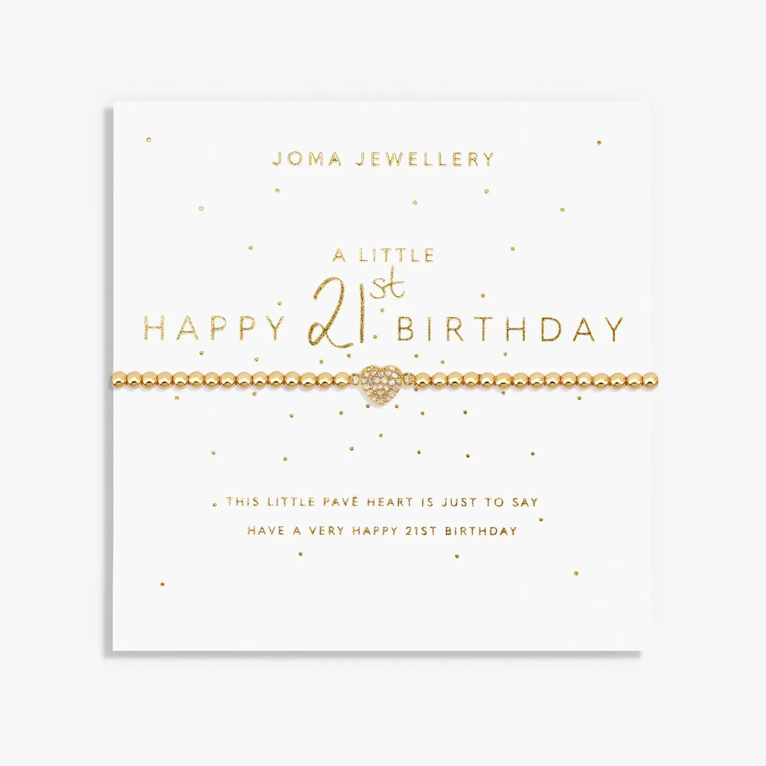 A Little Happy 21st Gold Plated Bracelet 7581 Joma Jewellery