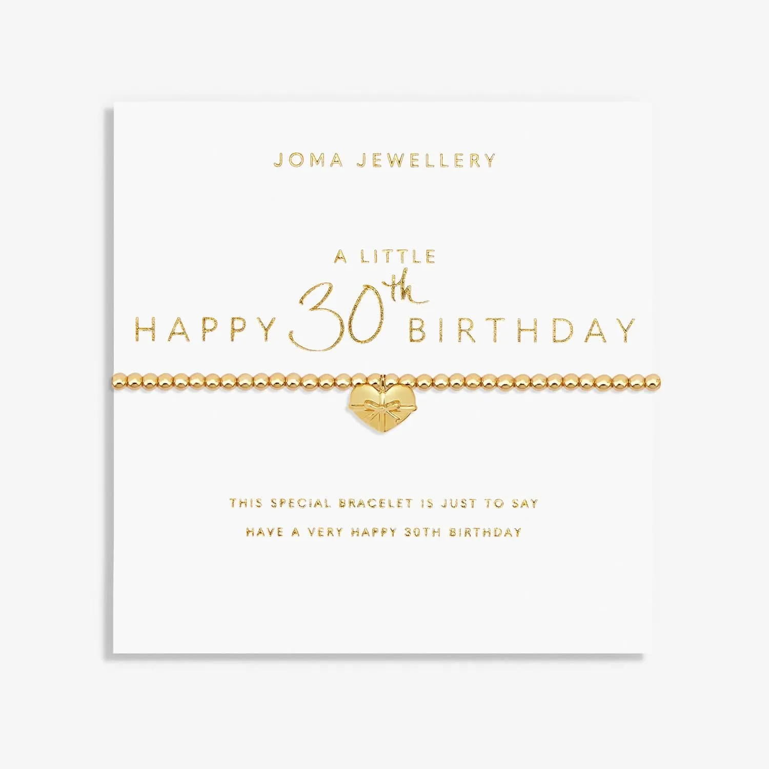 A Little Happy 30th Birthday Gold Plated Bracelet 7582 Joma Jewellery