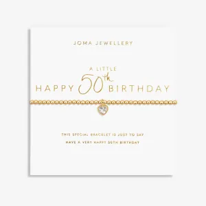 A Little Happy 50th Birthday Gold Plated Bracelet 7584 Joma Jewellery