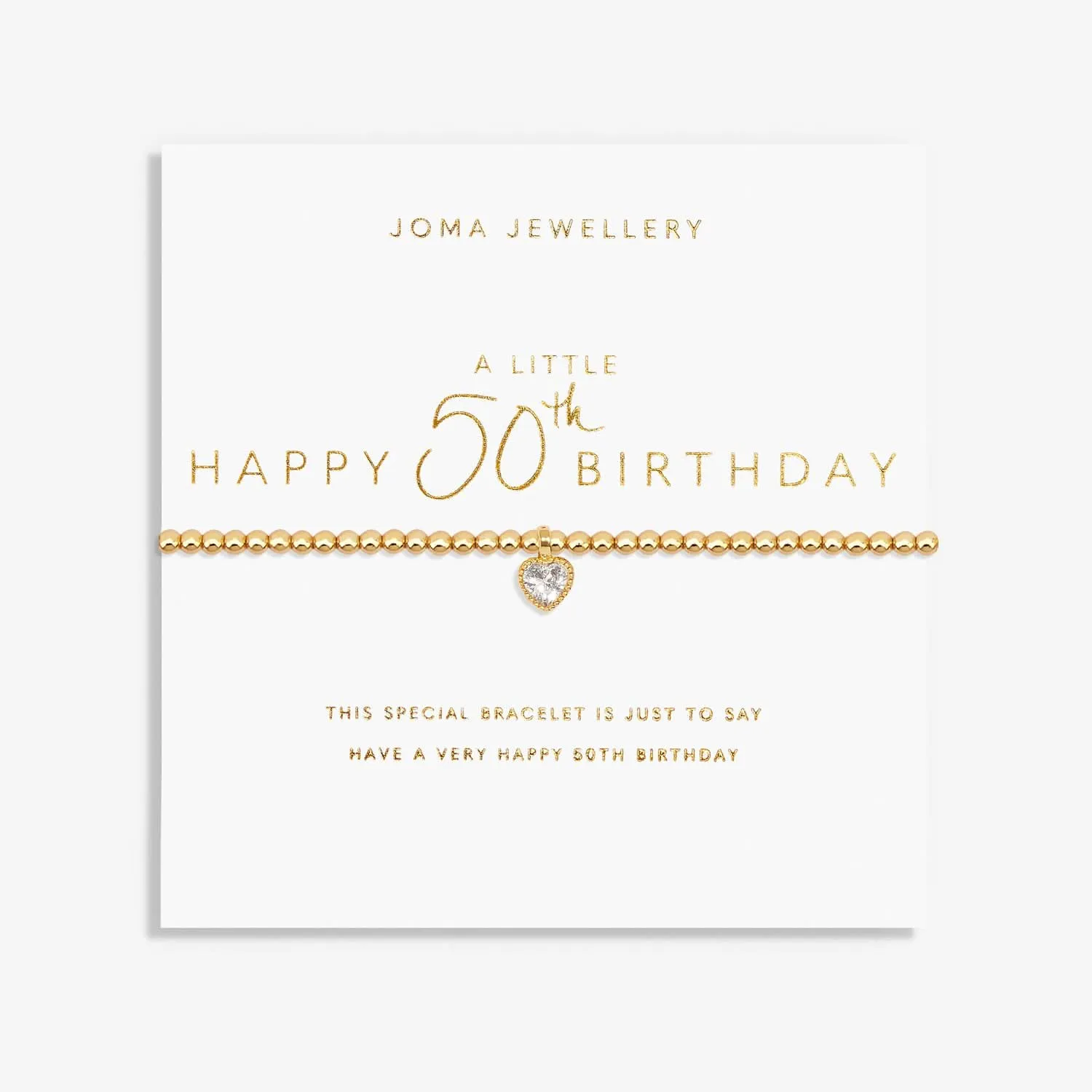 A Little Happy 50th Birthday Gold Plated Bracelet 7584 Joma Jewellery