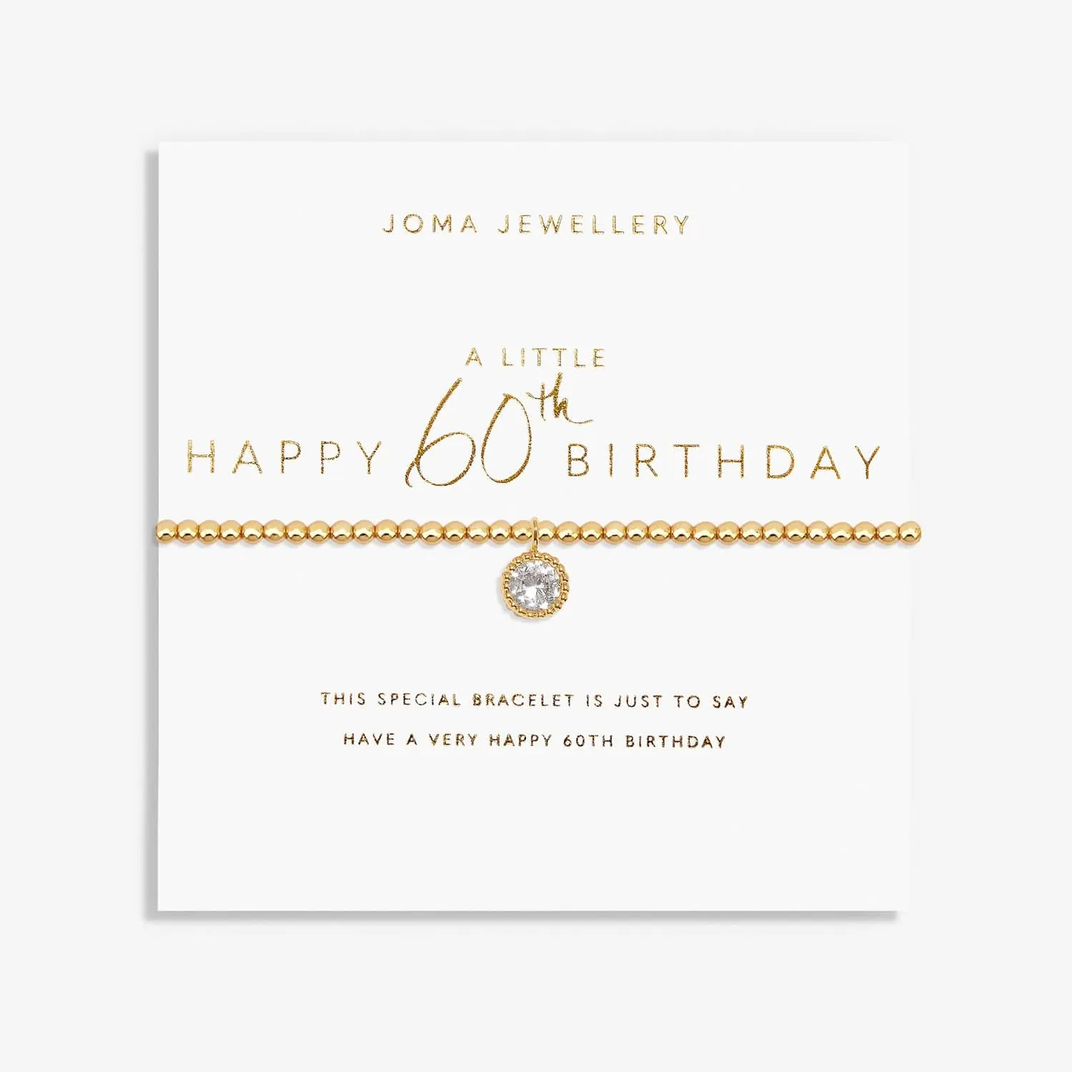 A Little Happy 60th Birthday Gold Plated Bracelet 7585 Joma Jewellery