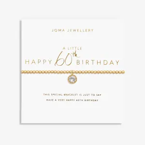 A Little Happy 60th Birthday Gold Plated Bracelet 7585 Joma Jewellery