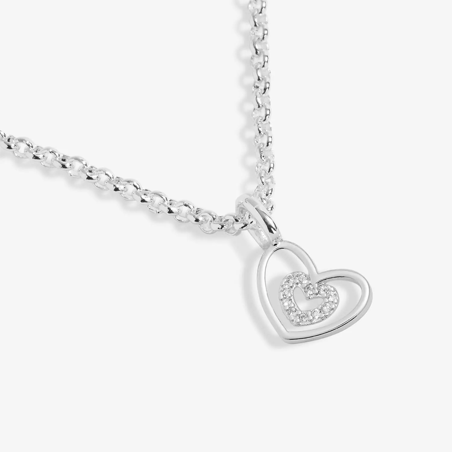 A Little Happy Birthday Auntie Silver Plated Necklace 7811 Joma Jewellery