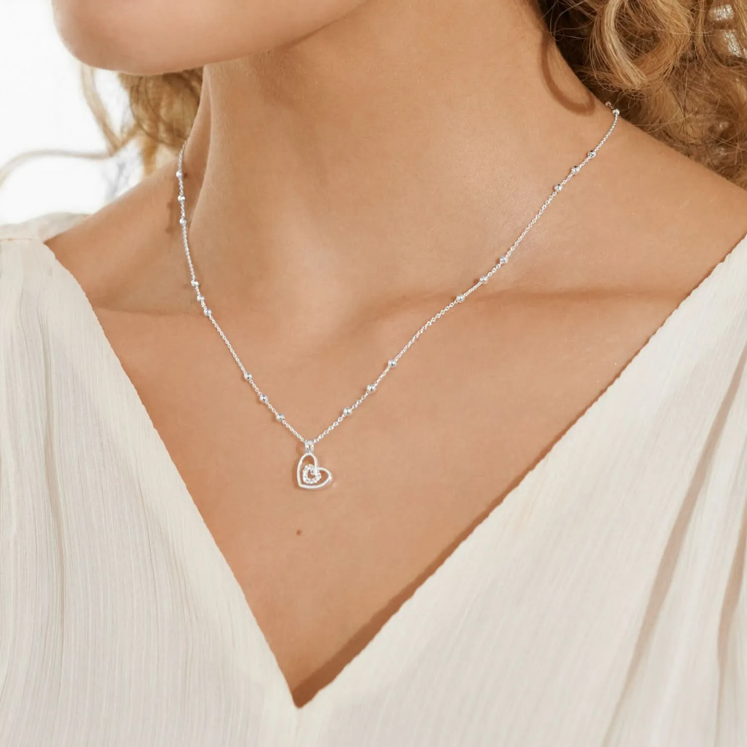 A Little Happy Birthday Auntie Silver Plated Necklace 7811 Joma Jewellery