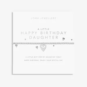 A Little Happy Birthday Daughter Silver Plated Bracelet 7407 Joma Jewellery