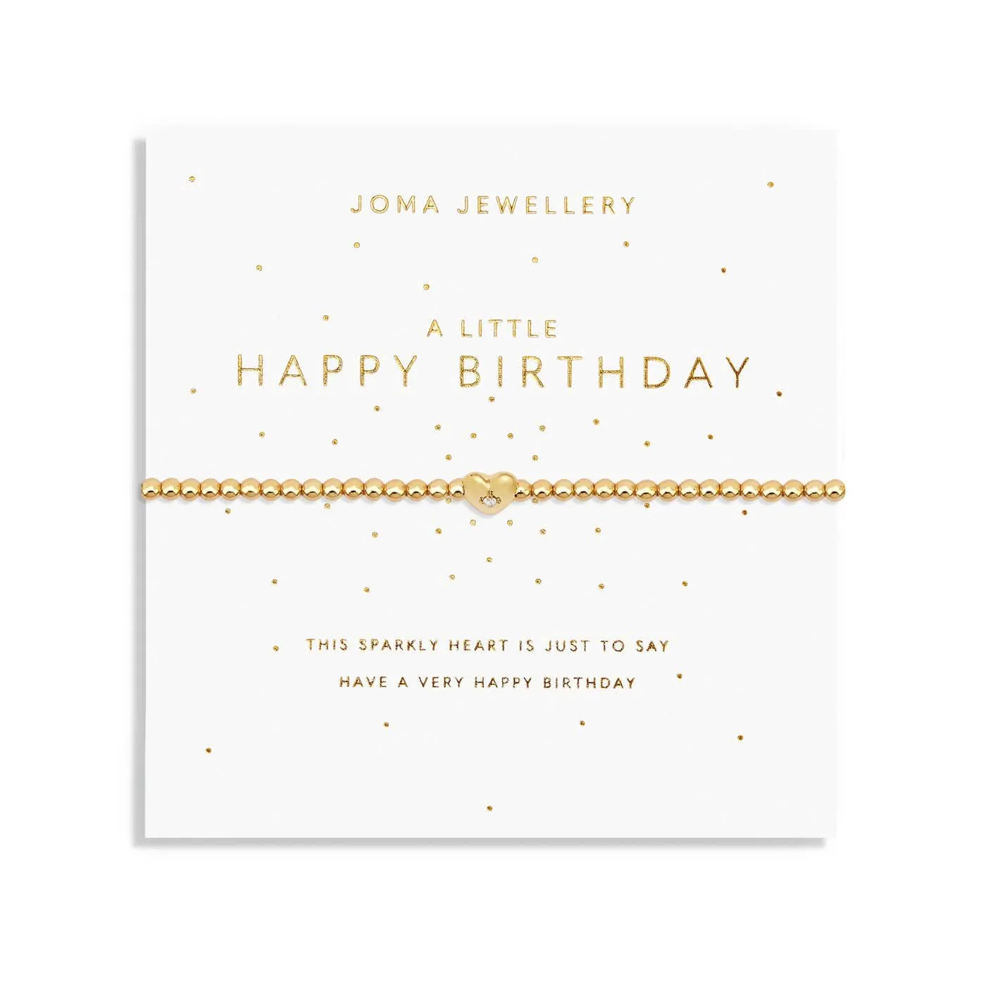 A Little Happy Birthday Gold Plated Bracelet 7579 Joma Jewellery