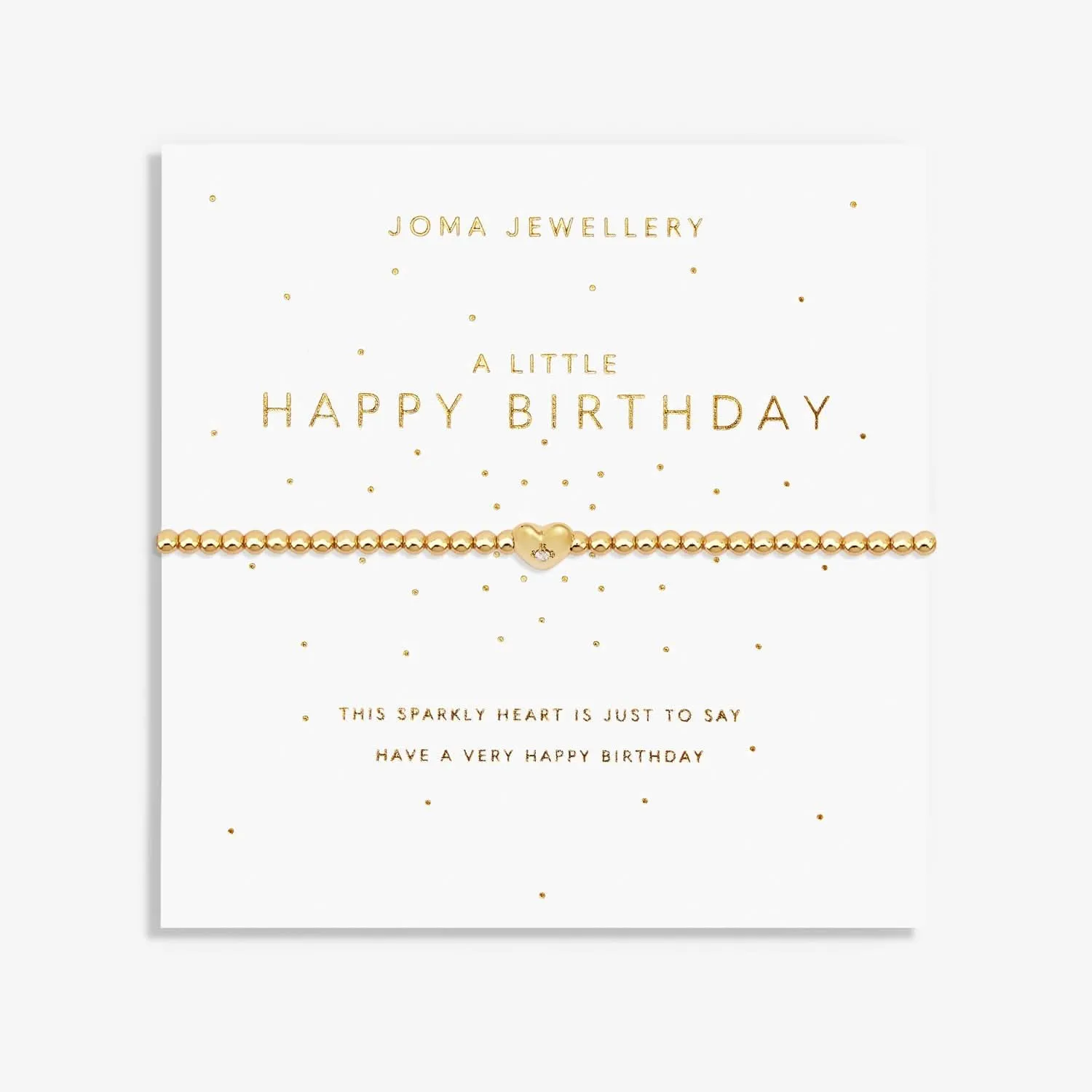 A Little Happy Birthday Gold Plated Bracelet 7579 Joma Jewellery