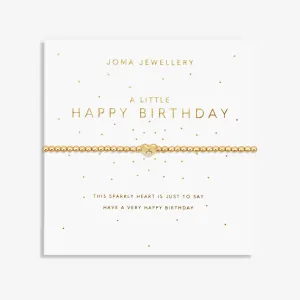 A Little Happy Birthday Gold Plated Bracelet 7579 Joma Jewellery