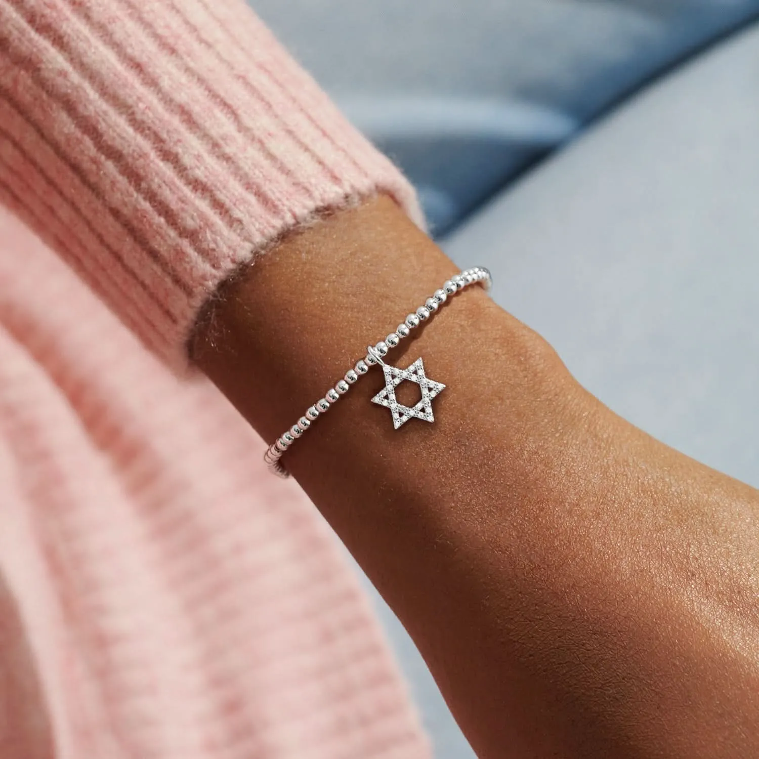 A Little Happy Hanukkah Silver Plated Bracelet 7626 Joma Jewellery