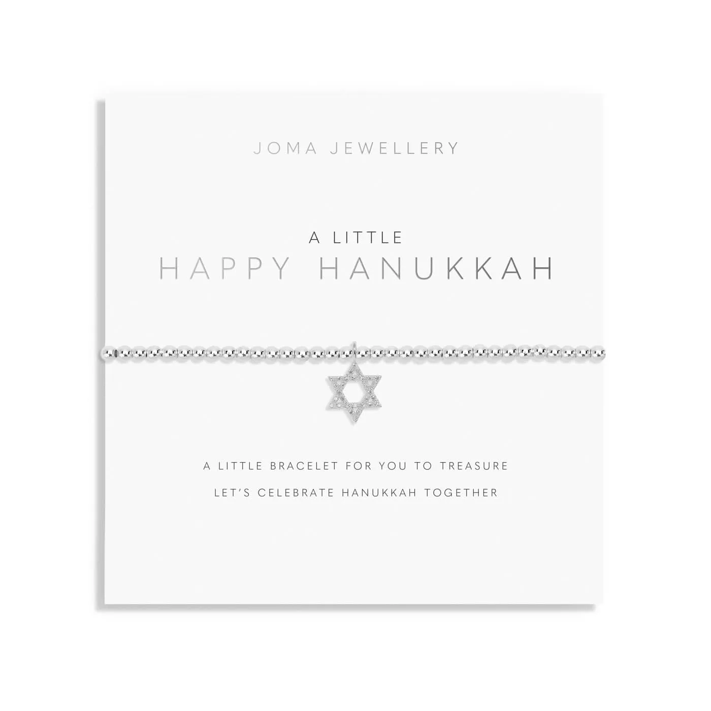 A Little Happy Hanukkah Silver Plated Bracelet 7626 Joma Jewellery