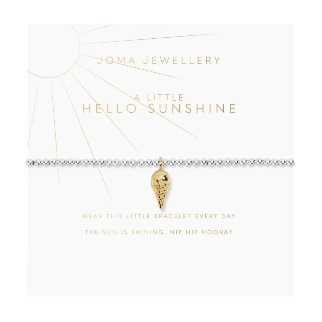 A Little Hello Sunshine Silver Gold Plated 15.5cm Bracelet C719 Joma Jewellery
