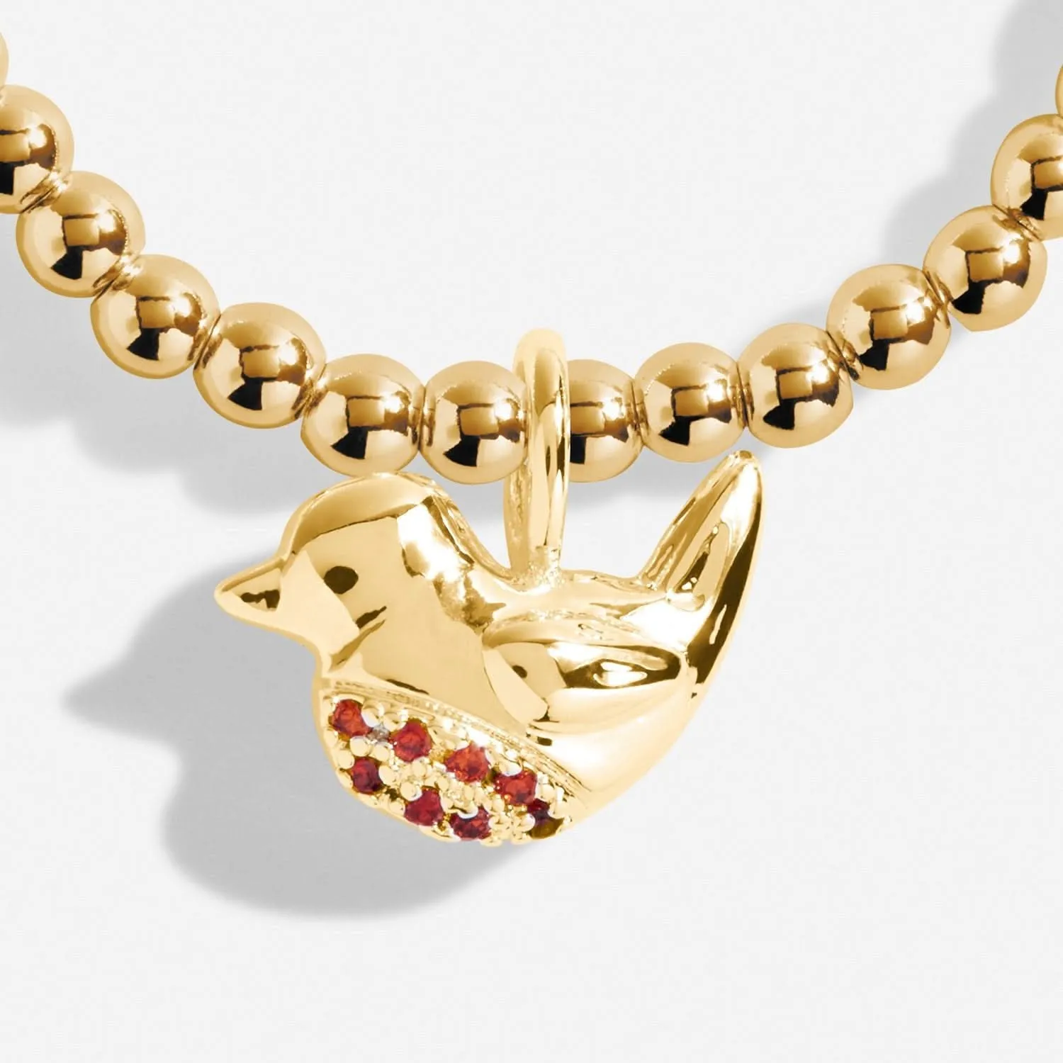 A Little Robins Appear When Loved Ones Are Near Gold Plated Bracelet 7592 Joma Jewellery