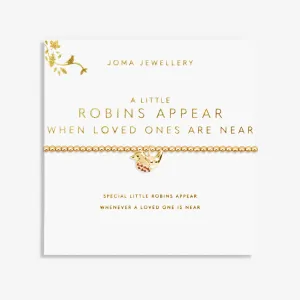 A Little Robins Appear When Loved Ones Are Near Gold Plated Bracelet 7592 Joma Jewellery