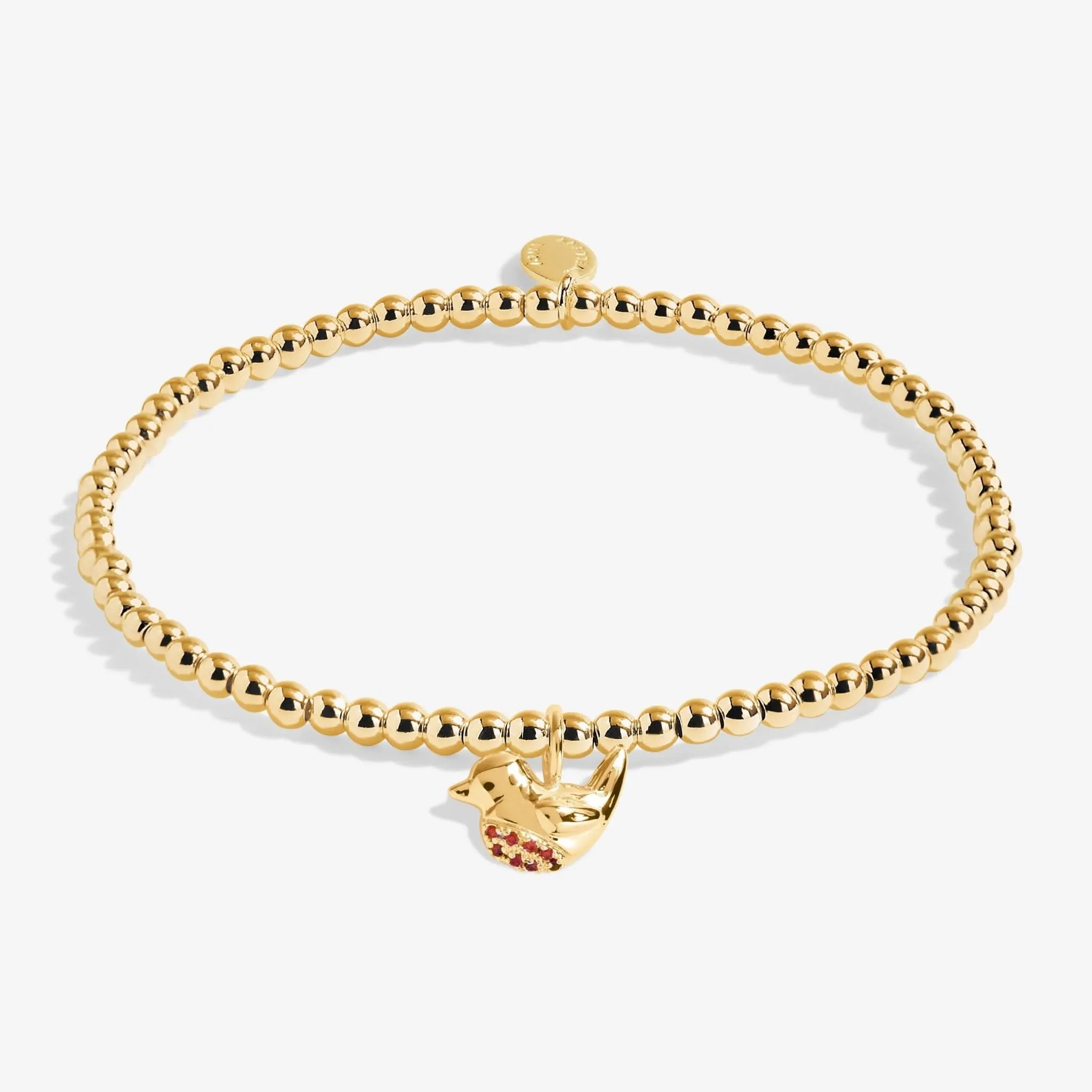 A Little Robins Appear When Loved Ones Are Near Gold Plated Bracelet 7592 Joma Jewellery