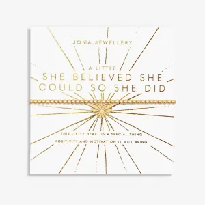A Little She Believed She Could So She Did Gold Plated Bracelet 7590 Joma Jewellery