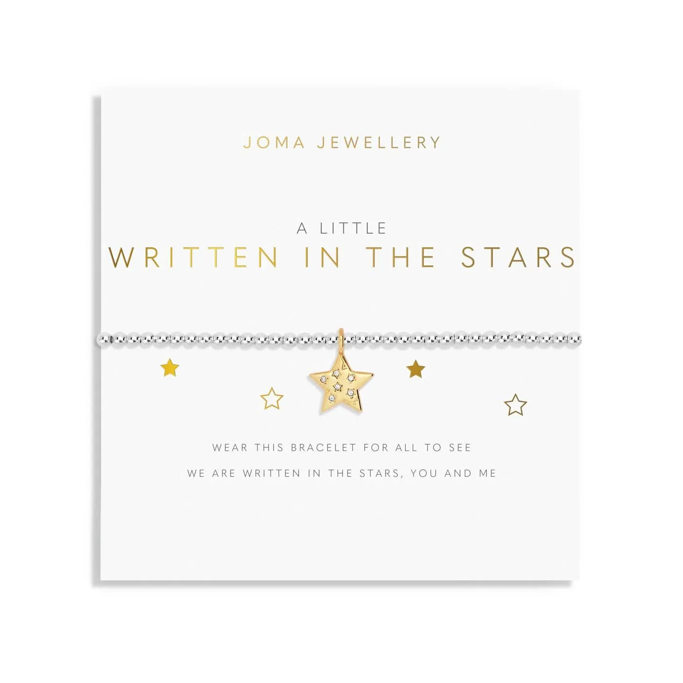 A Little Written The Stars Silver Gold Plated Bracelet 7410 Joma Jewellery