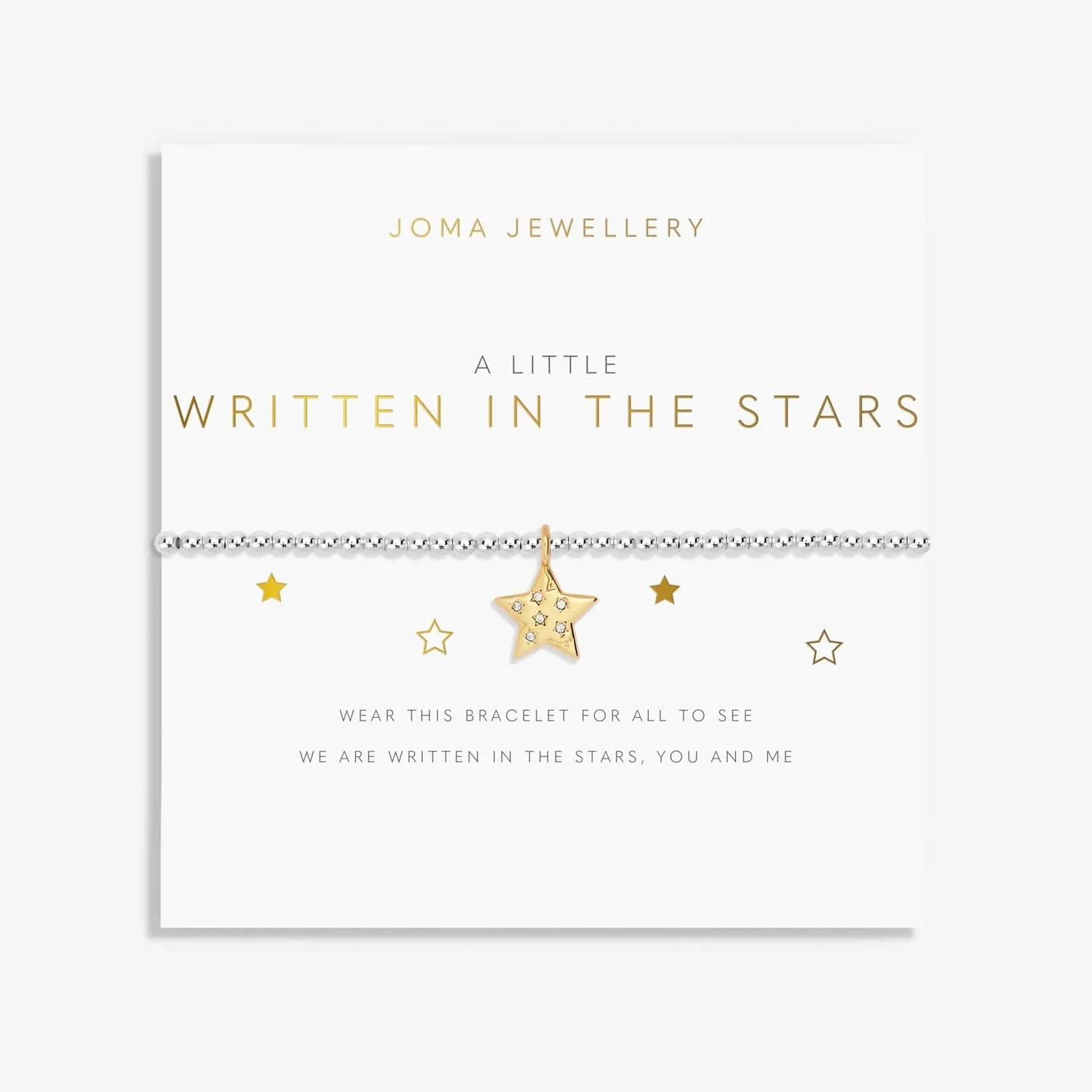 A Little Written The Stars Silver Gold Plated Bracelet 7410 Joma Jewellery