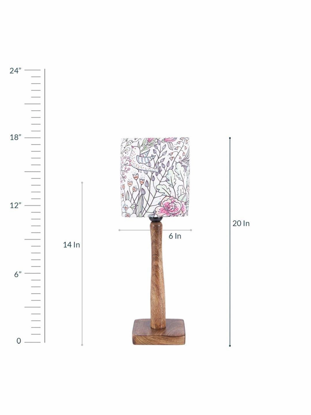 Abstract Floral Wooden Lamp