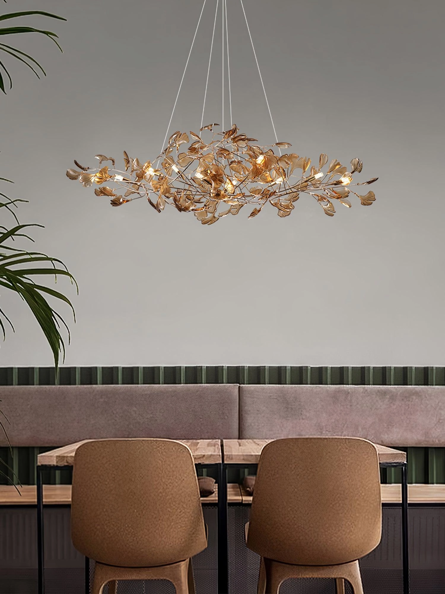 Acrylic Ginkgo Leaf Chandelier