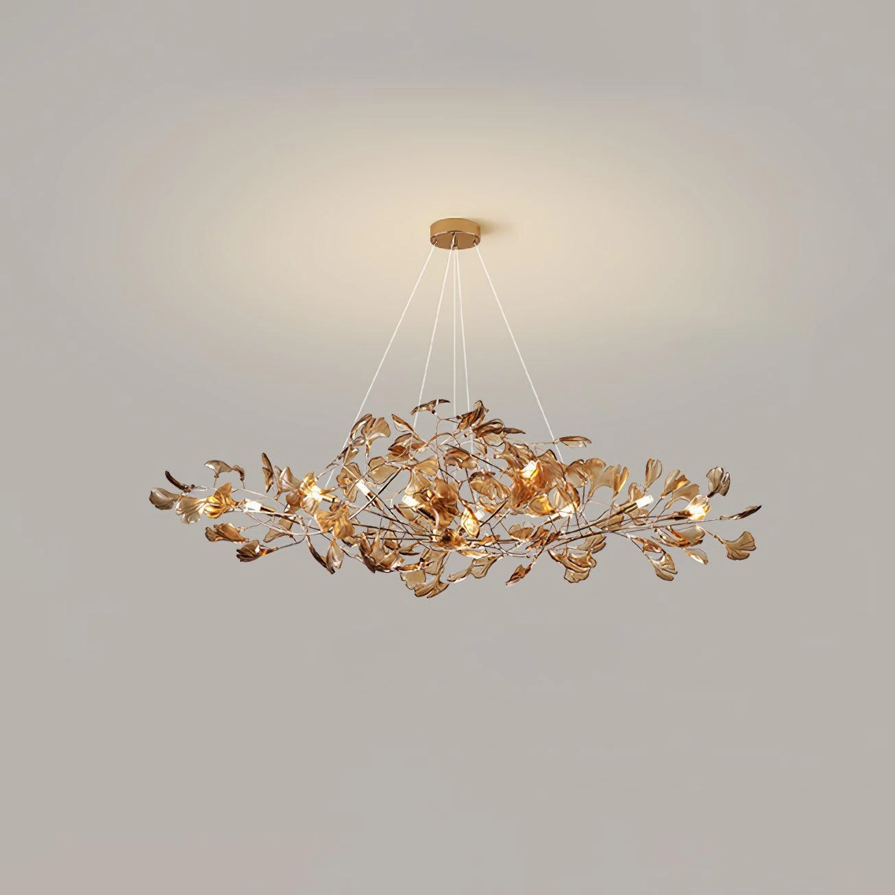Acrylic Ginkgo Leaf Chandelier