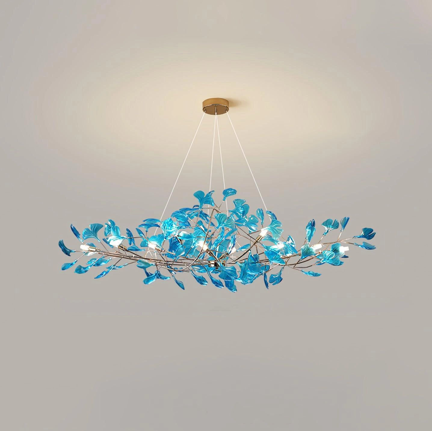 Acrylic Ginkgo Leaf Chandelier
