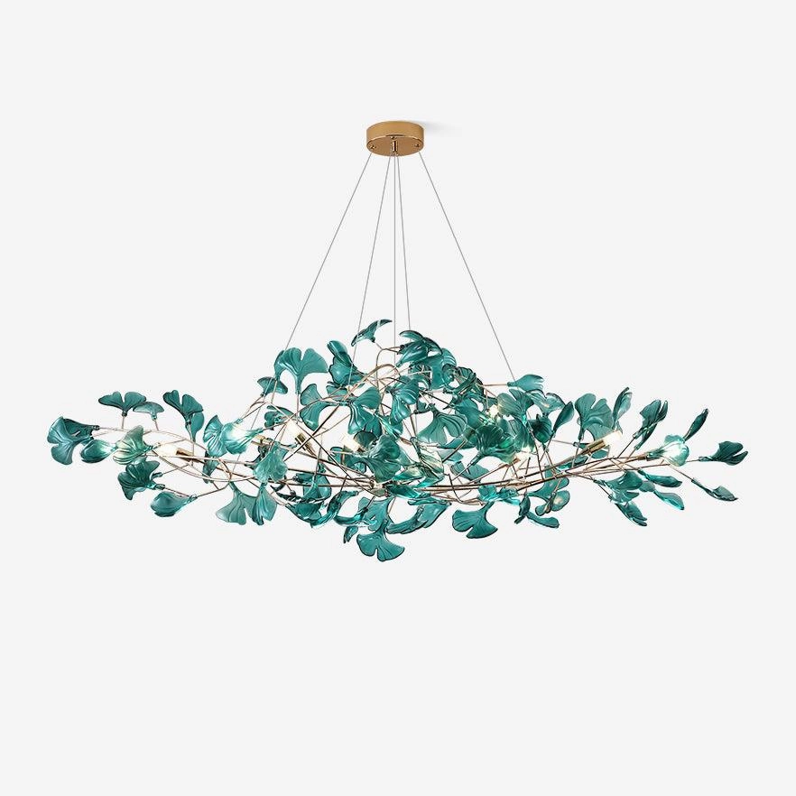 Acrylic Ginkgo Leaf Chandelier modern modeling table light
