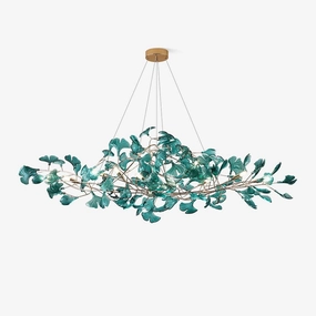Acrylic Ginkgo Leaf Chandelier modern modeling table light
