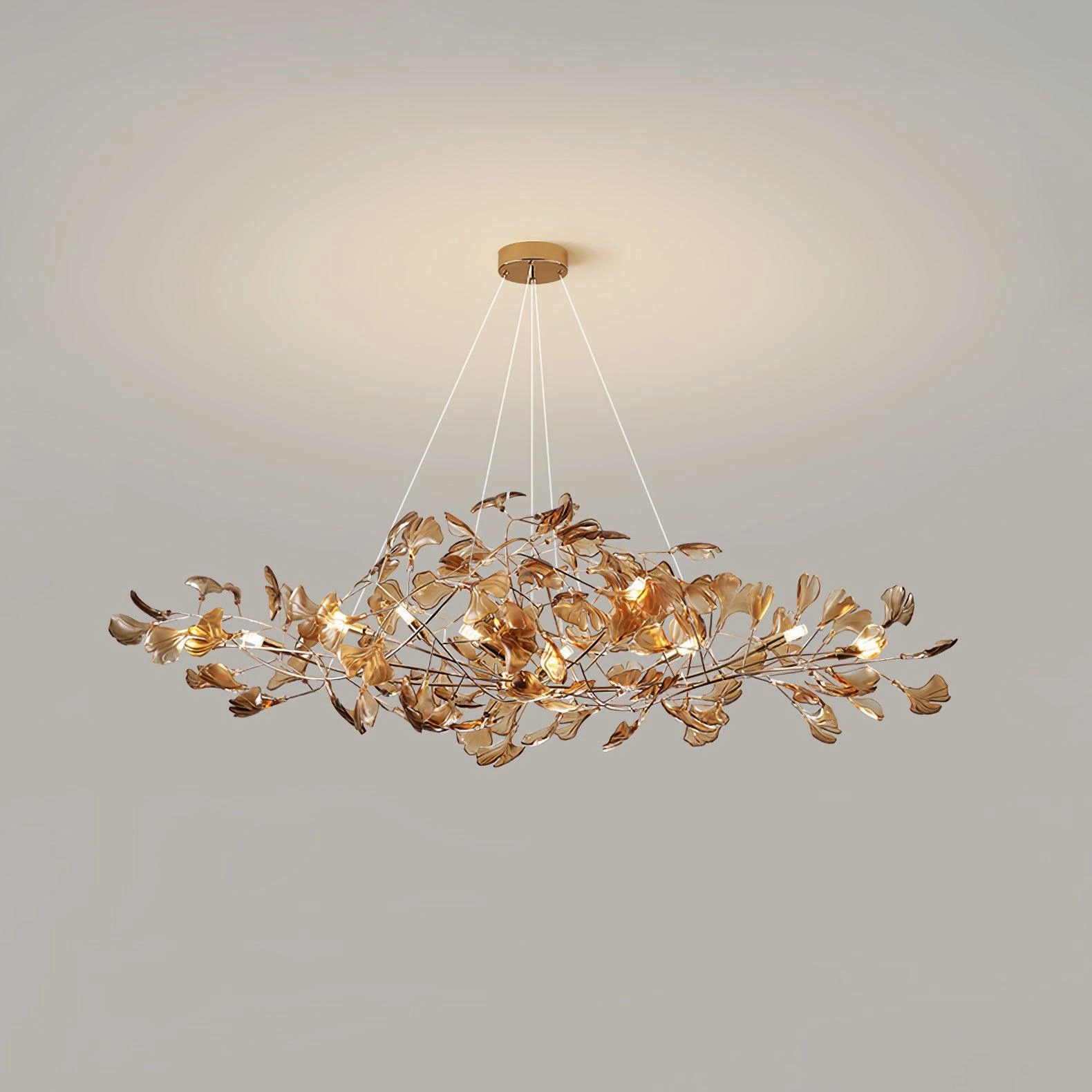 Acrylic Ginkgo Leaf Chandelier