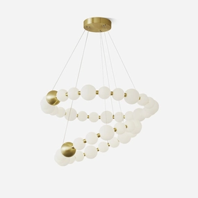 Acrylic Pearls Chandelier modern modeling table light