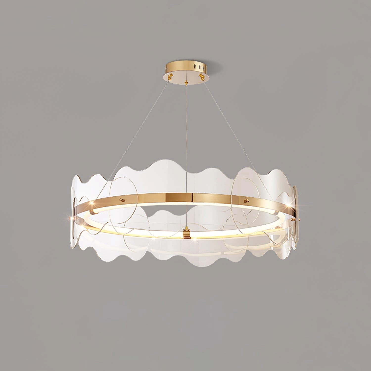 Acrylic Wave Chandelier