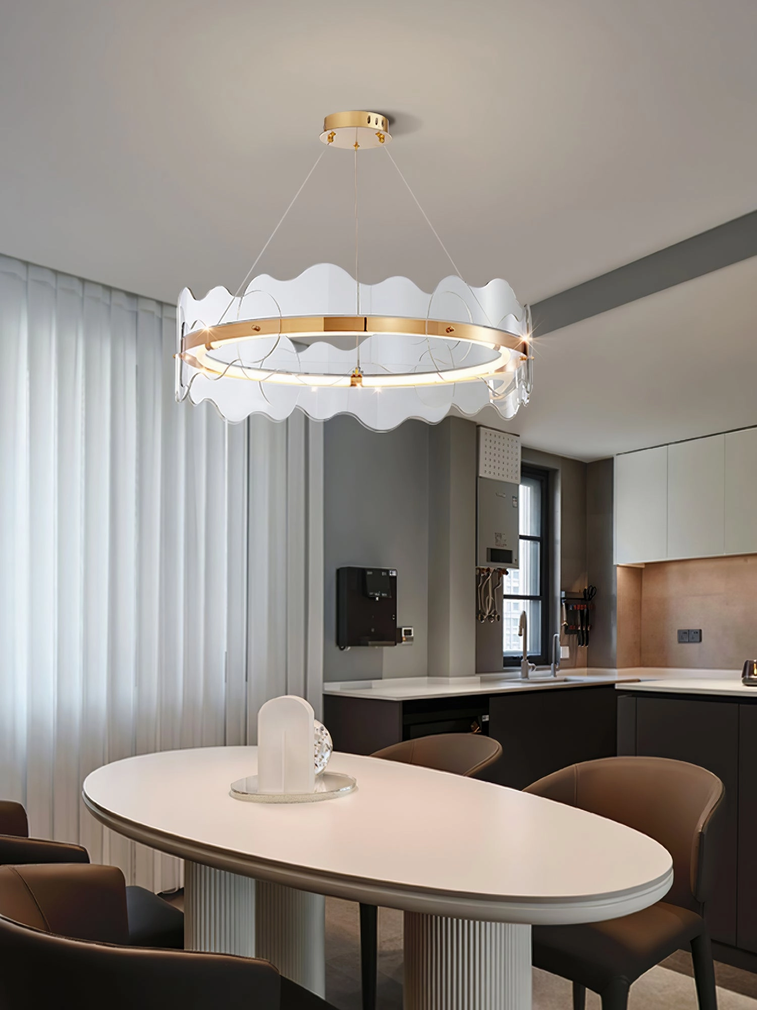 Acrylic Wave Chandelier
