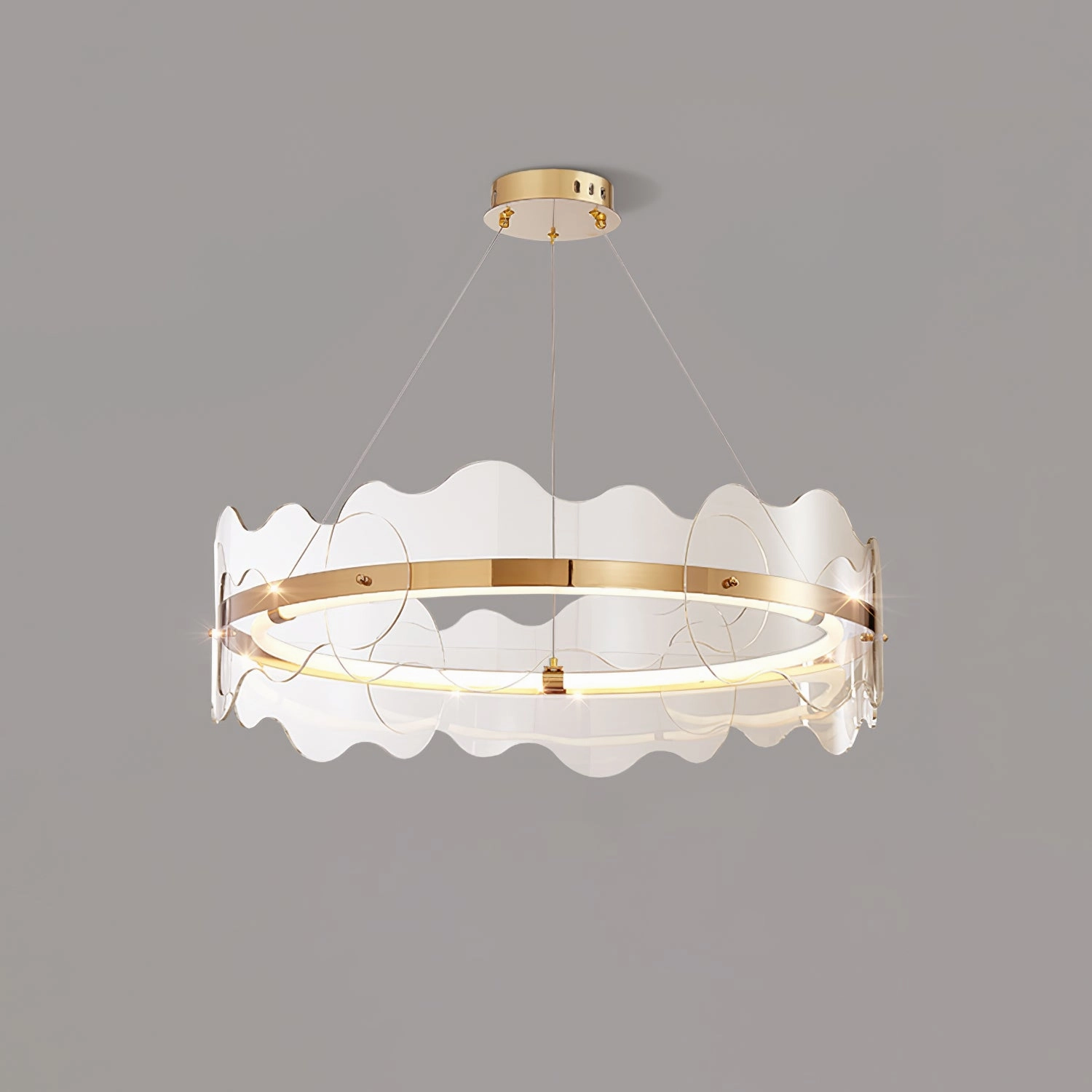 Acrylic Wave Chandelier