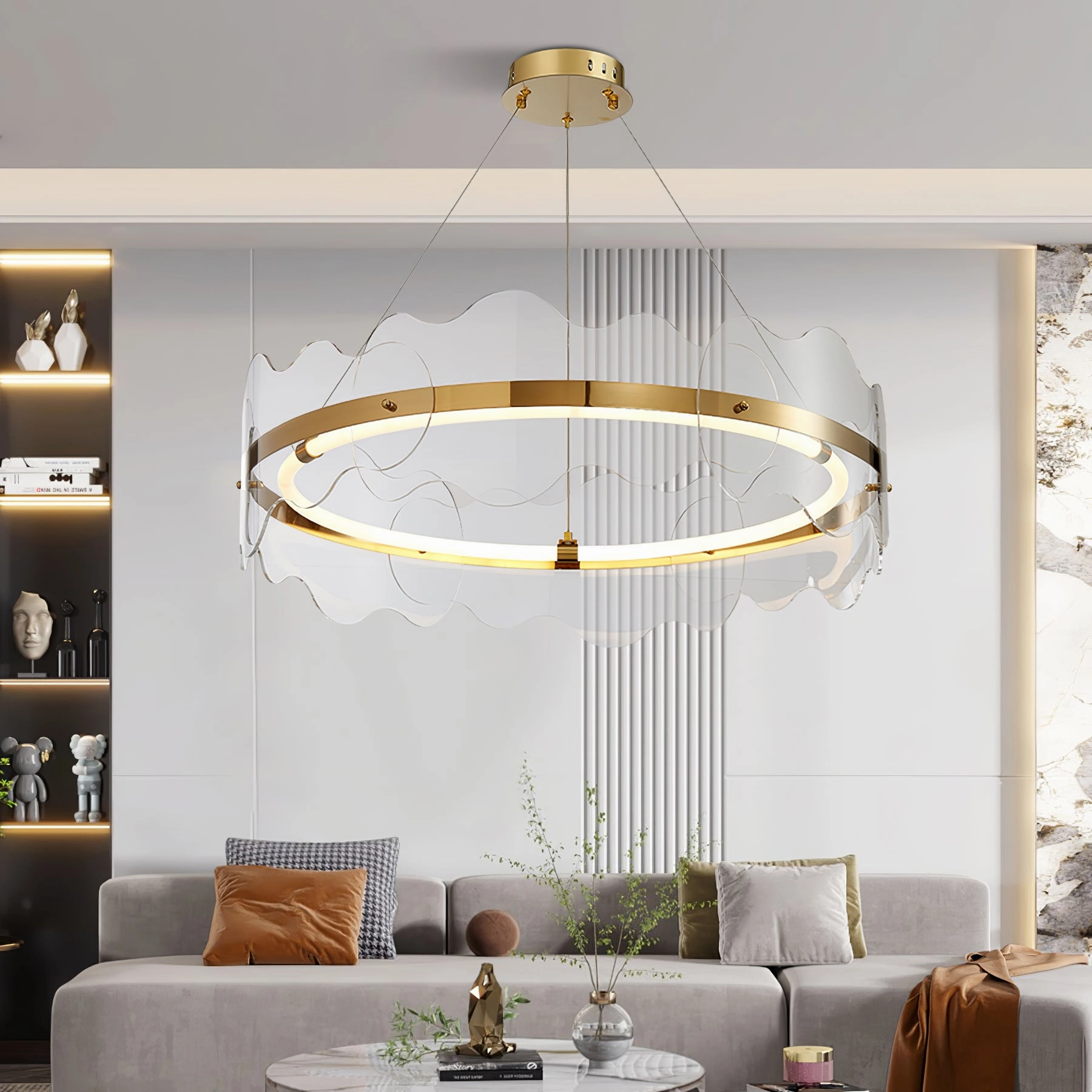 Acrylic Wave Chandelier