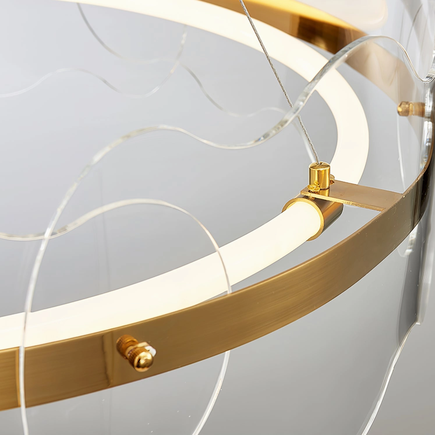 Acrylic Wave Chandelier