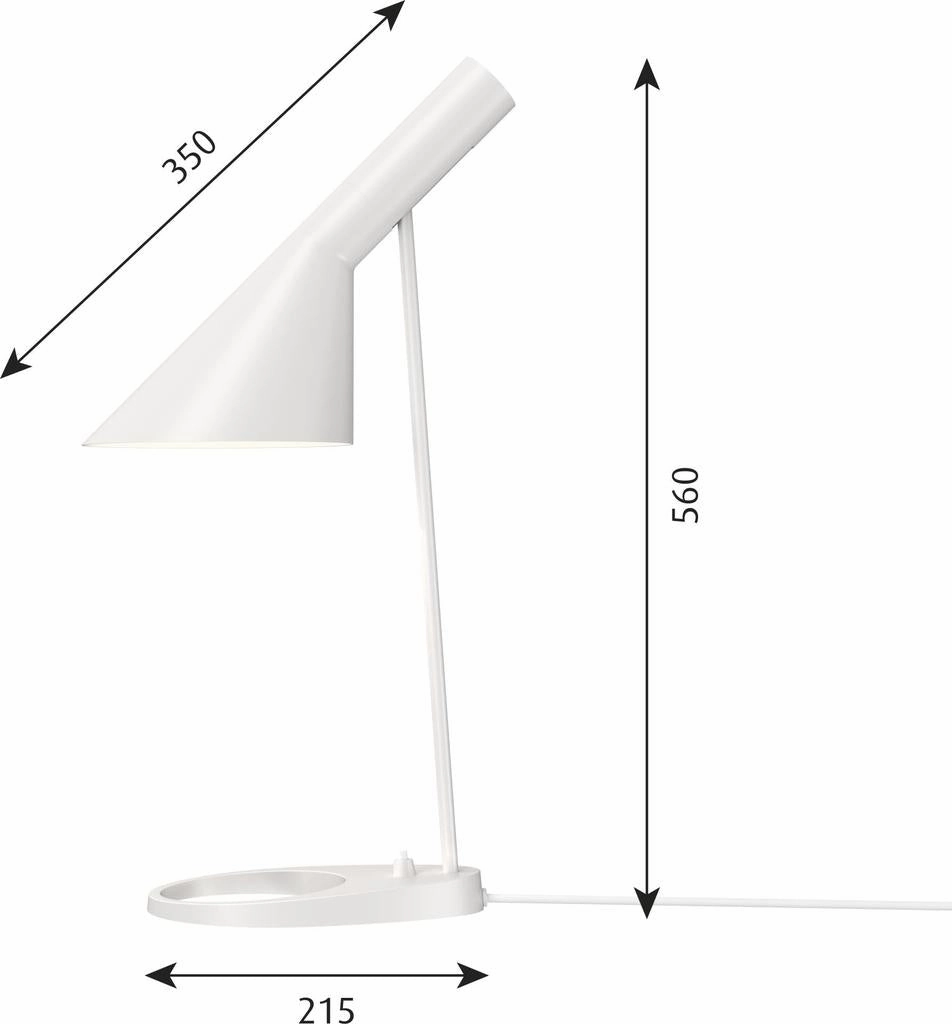 AJ Bord - Bordlampe - Hvid