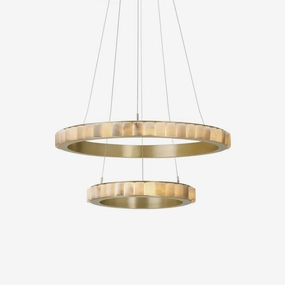 Alabaster Avalon Halo Chandelier modern modeling table light