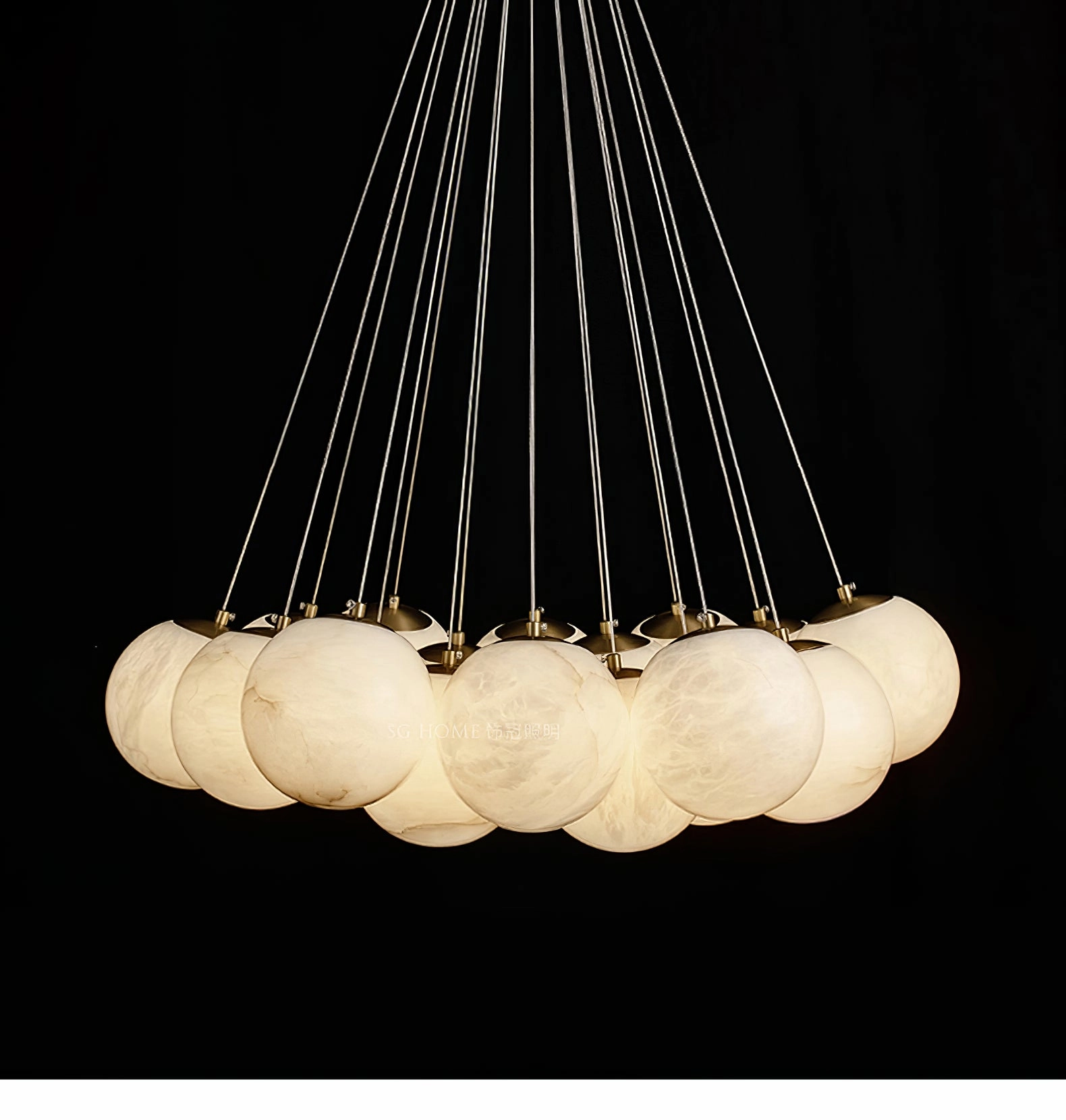 Alabaster Balls Chandelier