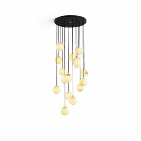 Alabaster Balls Cluster Chandelier flowerpot LED lamp
