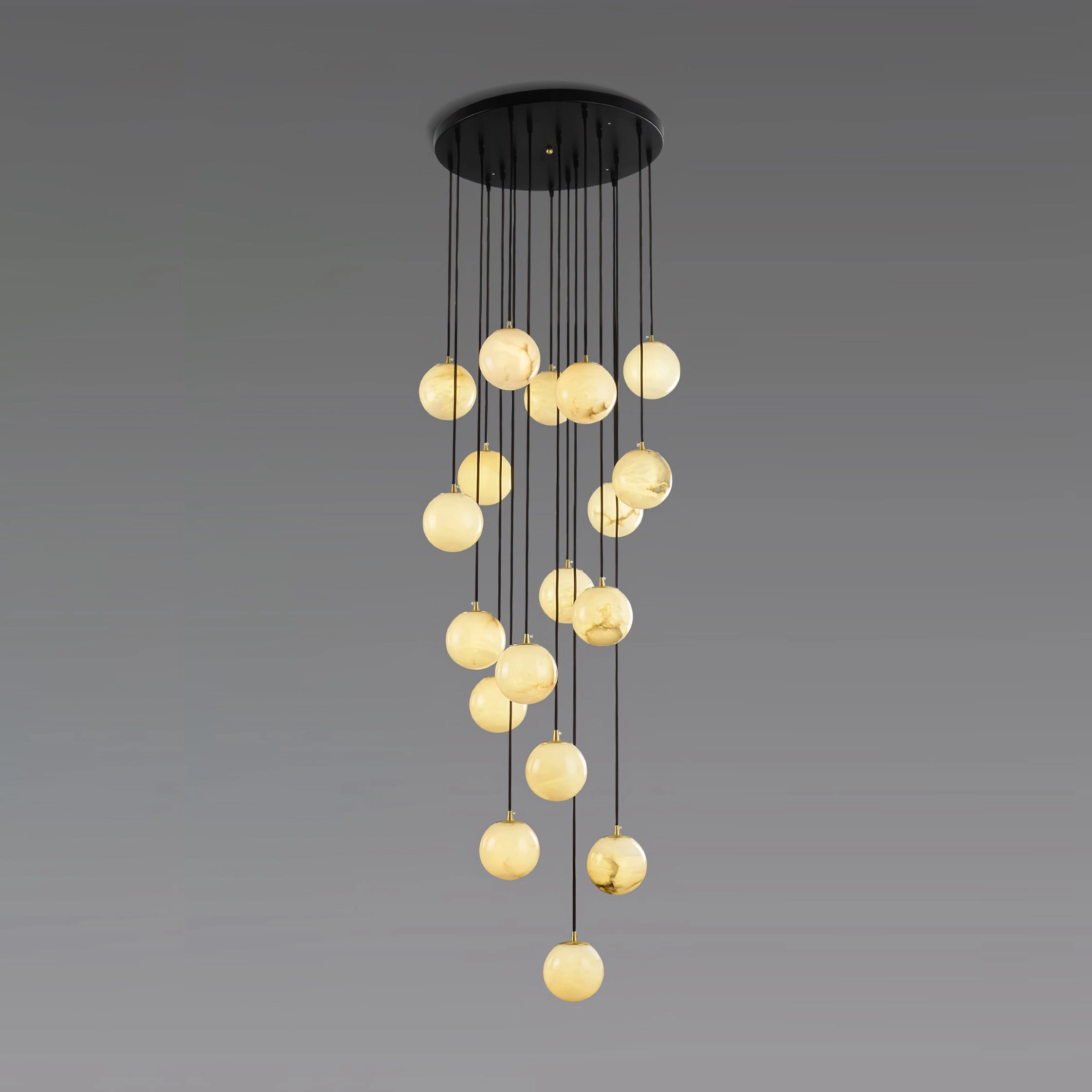 Alabaster Balls Cluster Chandelier
