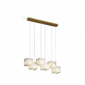 Alabaster Box Chandelier flowerpot LED lamp