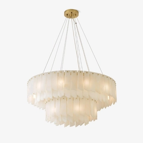 Alabaster Cascade Tiered Chandelier modern modeling table light